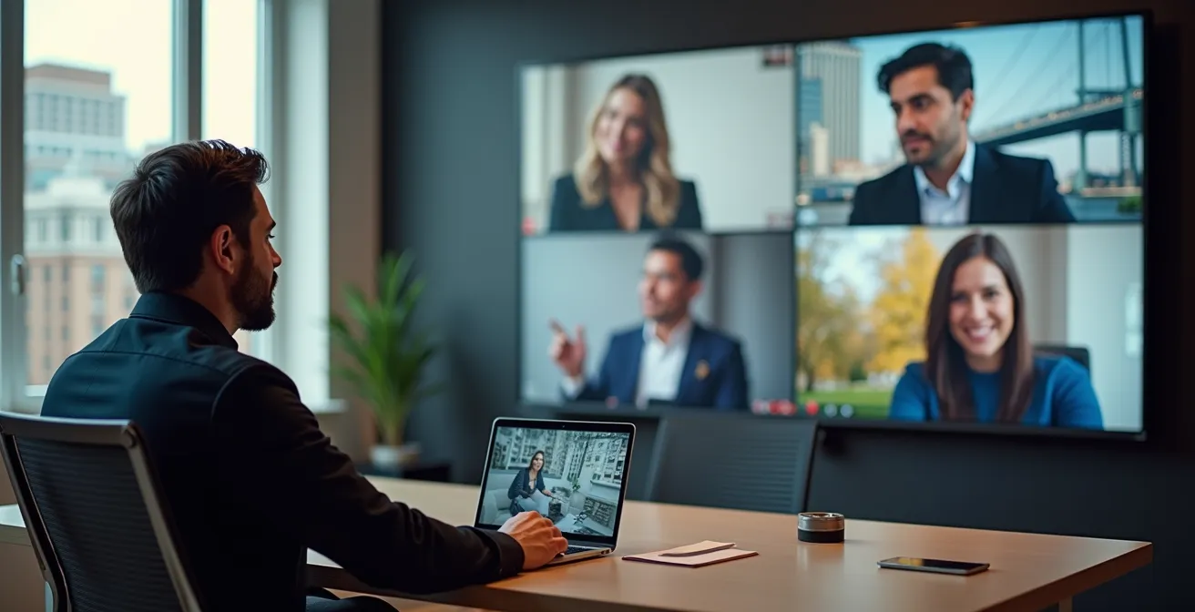 Réunion virtuelle entre entrepreneurs québécois et expatriés à New York pour validation culturelle