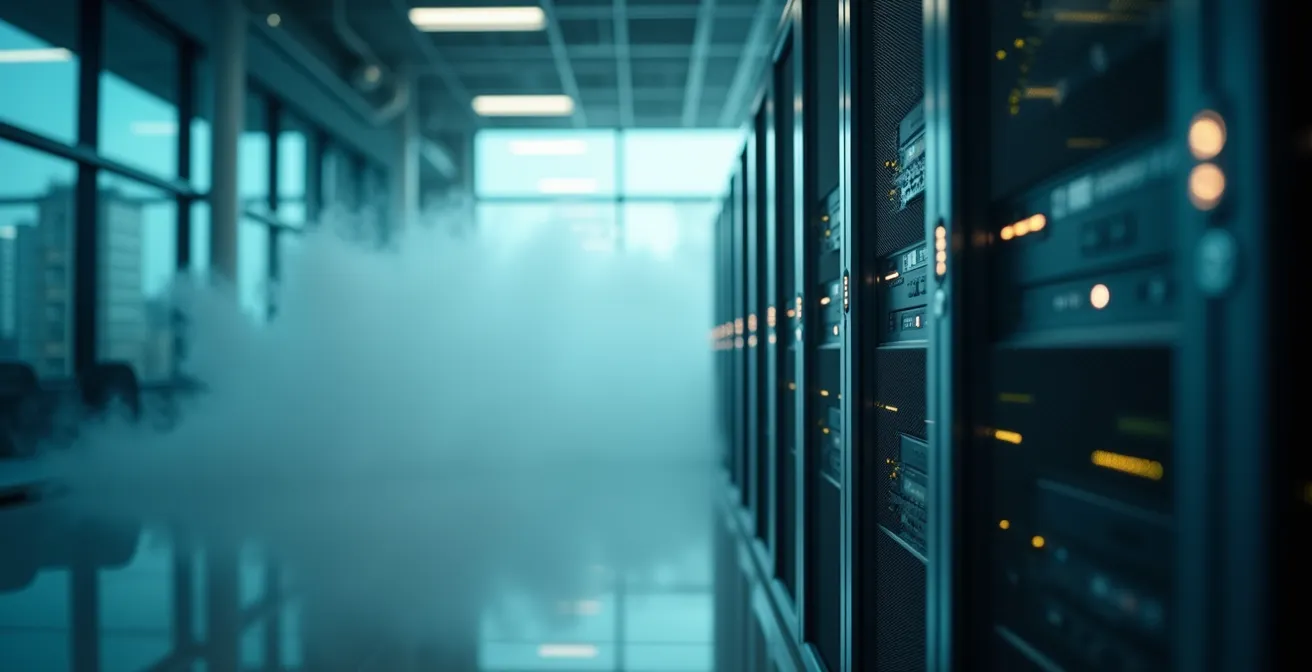 Comparaison visuelle entre solutions cloud et serveur local pour PME