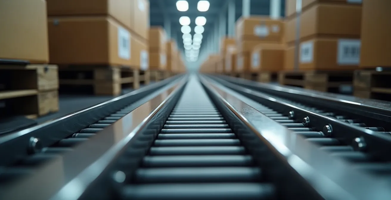 Terminal de cross-docking moderne avec opérations de transbordement rapide